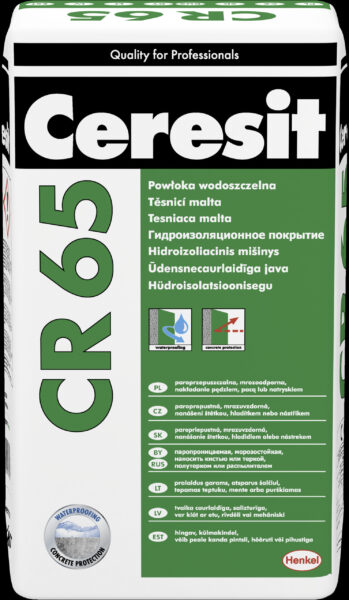 257966 CERESIT CR 65 25 KG-1K cementna hidroizolacija za unutarnju primjenu