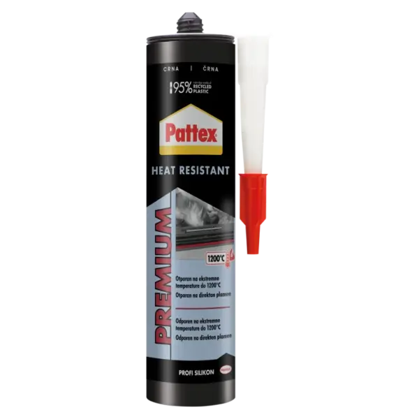 2933234 PATTEX TEMPERATURNO OTPORNI SILIKON PRO CRNI 1200°C 280ML