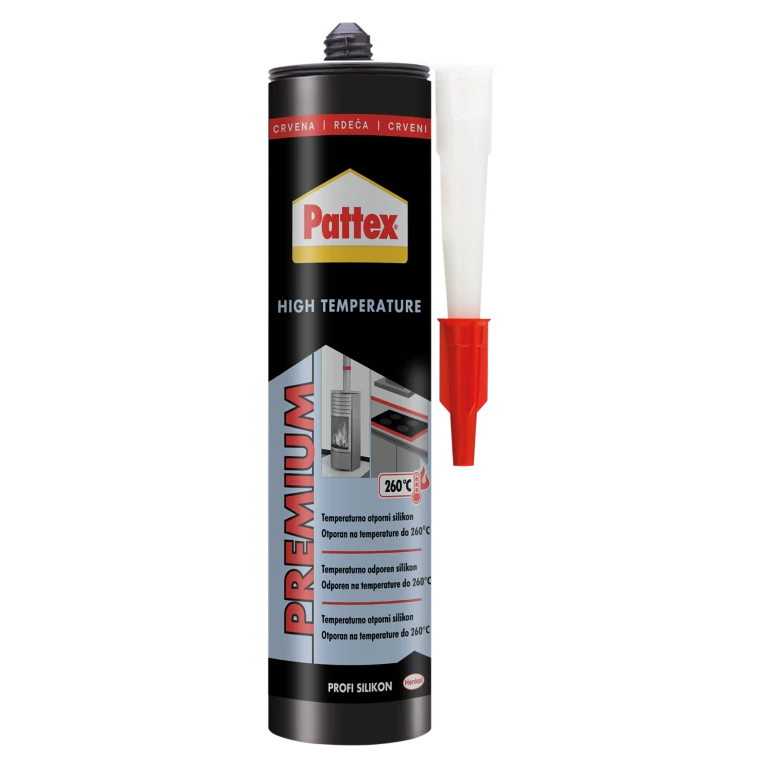 2928673 PATTEX TEMPERATURNO OTPORNI SILIKON PRO CRVENI 260°C 280ML